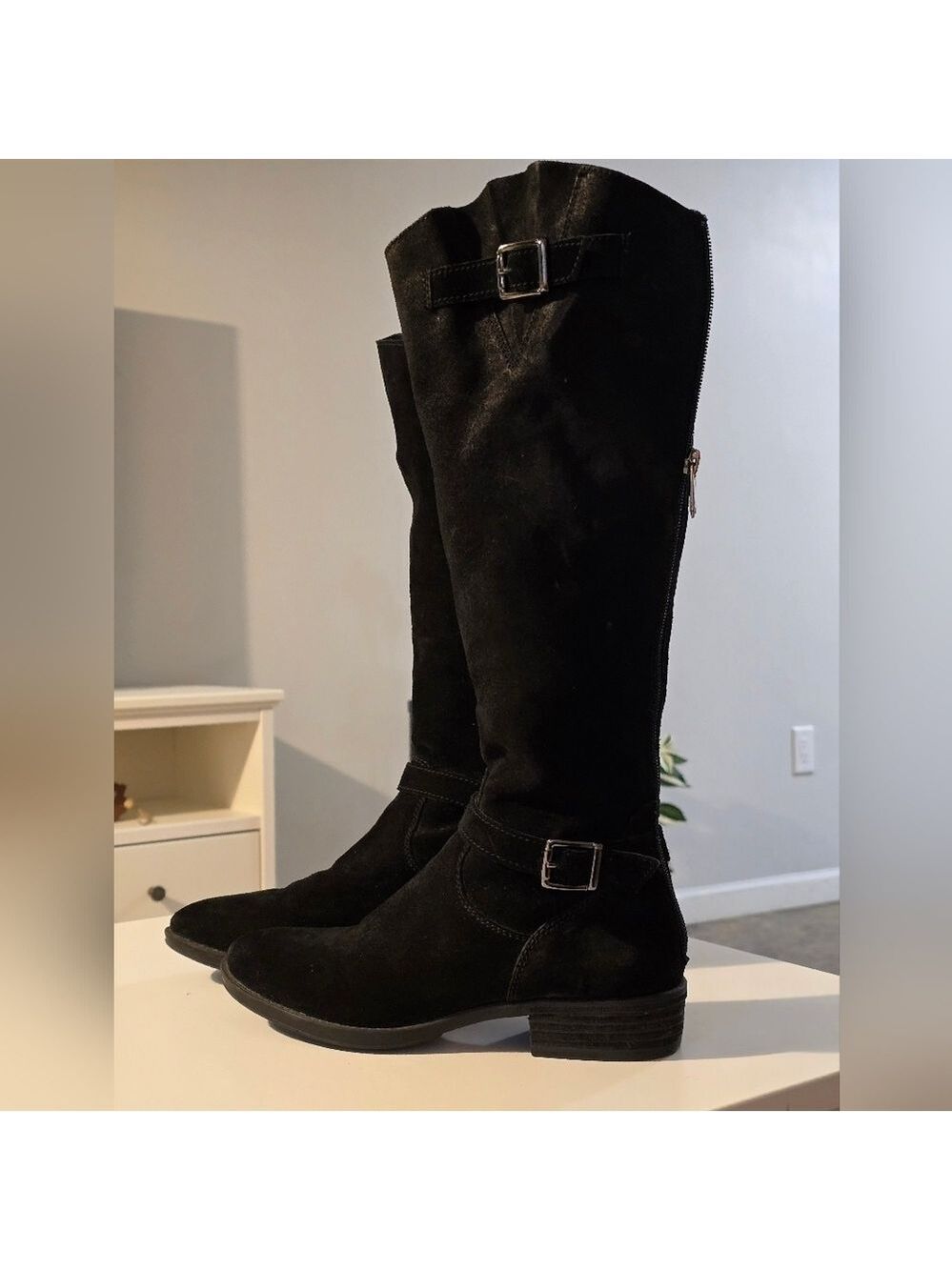 Sam Edelman suede leather over knee tall boots color black size 7 - Picture 3 of 8